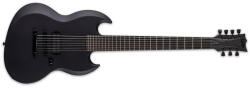 ESP Viper-7 Baritone Black Metal Blks Black Satin