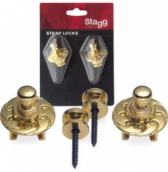 Stagg SSL1 GD Strap Lock Arany - jumbomusic