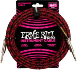 Ernie Ball ERNIE BALL SZÖVETKÁBEL FEKETE-PIROS 5, 5M - jumbomusic