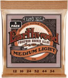 Ernie Ball EARTHWOOD PHOSPHOR BRONZE MEDIUM LIGHT 12-54 3 Pack - 10% nyitási akció