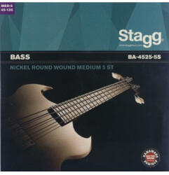 Stagg BA-4525-5S nickel round wound 45-125 - 10% nyitási akció
