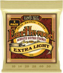  Ernie Ball EARTHWOOD BRONZE EXTRA Light 10-50 3 PACK - jumbomusic
