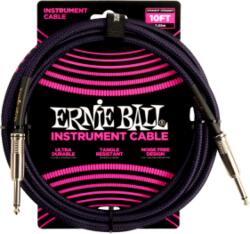 Ernie Ball Szövetkábel Fekete-Lila 3m - 10% nyitási akció