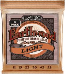  Ernie Ball EARTHWOOD PHOSPHOR BRONZE LIGHT 11-52 3 Pack - jumbomusic