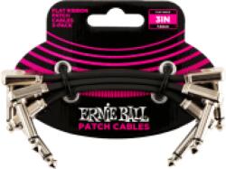 Ernie Ball Flat Ribbon Patch Kábel 7.5 cm 3 pack Black