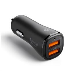 Spigen Încărcător auto SPIGEN ESSENTIAL 2 prize USB (30W, încărcător rapid PD 3.0) NEGRU (ACP08700)