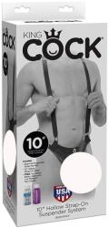 Pipedream King Cock - 10" Hollow Strap On Suspender System