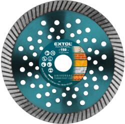 Extol Lamă de tăiere diamantată, turbo Fast Cut, tăiere uscată și umedă, 150 × 22, 2 × 2, 5 mm (8703053) Disc de taiere