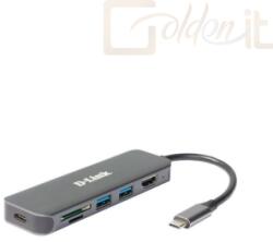 D-Link Notebook kiegészitők DLink DUB2327 USBC Mini Docking Station with 2xUSB 3.0, USBC/PD 3.0, HDMI and SD/microSD Card Reader DUB2327 (DUB-2327)