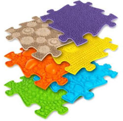 MUFFIK Bébi Szett Szenzoros Ortopédiai Játszószőnyeg 6db Puzzle