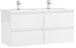 Gala Set mobilier de baie suspendat, patru sertare, cu lavoar ceramic doua cuve, Gala Daily 4C 7895401 (7895401)