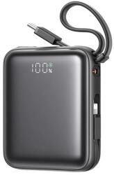 JOYROOM Mini PowerBank JR-PBF27 22.5W dupla kábellel 10000mAh (fekete) (JR-PBF27) - jatekotthon