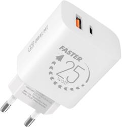 OBAL:ME Fali töltő USB-A + USB-C 25W Fehér