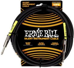 Ernie Ball 6472 Classic Silent 3m gitárkábel, egyenes csatlakozók, fekete