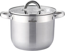 BOHMANN Oala din inox cu capac Bohmann, 9 L, 24 x 16 cm, capac sticla termorezistent, compatibil inductie (BH-1624)