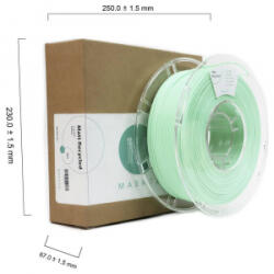 Maertz PLA Matt Recycled nyomtatószál újrahasznosított anyagból 1.75mm, 1kg matt mentazöld (PMMA-1014-008) (PMMA-1014-008)
