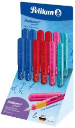 Pelikan Stilou Pelikano Junior, penita A pentru dreptaci, grip ergonomic, display 12 bucati, Culori asortate (669242/DISPLAY)