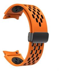 Mybandz 41723 lélegző mágneszáras szilikon óraszíj /narancs-fekete(fekete csat) galaxy watch 5-6-7 (41723) - bevachip
