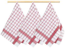 BELLATEX 3 darabos készlet - 50×70 cm - kockás, piros (3241)