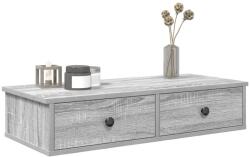  Falipolc fiókokkal szürke sonoma 80x31x17 cm műszaki fa