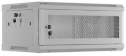 Lanberg Комуникационен шкаф Lanberg WF01-6404-23S, 19", 4U, 29 x 45 x 60 cm, товароносимост до 60кг, сив (WF01-6404-23S)