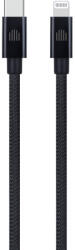 Dviced - USB-C - Lightning Szőtt Borítású Töltőkábel, 0, 25 M - Fekete