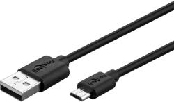 Goobay Adatkábel, USB A apa és micro USB apa, 1, 0 m (CABLE-USB-UB-1.0BK)