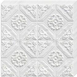Teno 40x 3D Teno® tapéta készlet, fedőfelület 19, 6 nm, öntapadós, Floral Check mintás, fal/mennyezet, vízálló, könnyen felszerelhető, modern dizájn, 70x70 cm, fehér (TENO777)