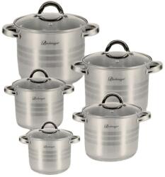 Bachmayer BM-15797 Indukciós 10 részes rozsdamentes acél lábas készlet ( 1.3 l, 1.8 l, 2.9 l, 4.0 l, 5.4 l ) (KRK077)