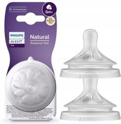 Philips Avent cumisüveg etetőcumi Philips Natural Response 6+ 2csomag (SCY966/02)