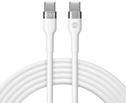 Forever Flexible töltő- és adatátviteli kábel, USB-C USB-C, 1, 0 m, 60W, 3A, fehér (GSM115427)