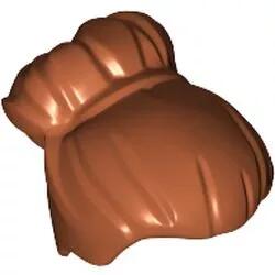 LEGO® 27186c68 - LEGO sötét narancssárga női haj, konttyal (27186c68)