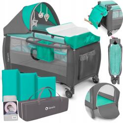 Lionelo Utazóágy Járóka Lionelo Sven Takaró Bambusz Swaddle Grey (SVEN Plus turkusowo-szare)