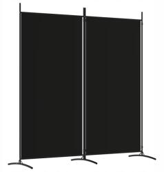 VidaXL Paraván 2 paneles, fekete, 175x180 cm, szövet (350261)