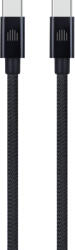 Dviced - USB-C - USB-C Szőtt Borítású Töltőkábel, 3 M - Fekete