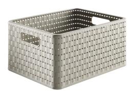 Rotho Country tároló kosár, 18l, szürke, rattan utánzat (1115307422)