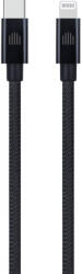 Dviced - USB-C - Lightning Szőtt Borítású Töltőkábel, 1, 25 M - Fekete