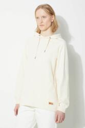 Fjallraven hanorac de bumbac Vardag Hoodie W femei, culoarea bej, cu glugă, neted, F86987.113 PPYH-BLD142_12X (F86987.113)