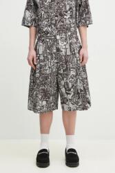 Marcelo Burlon pantaloni scurti din bumbac Aop Mech Pajama Shorts Dark Grey Medium PPYA-SZM0WG_90X (CMCB00AS25FAB0010706)