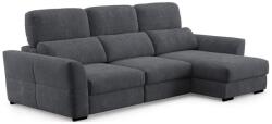 Minimaxx Univerzális, kihúzható háromüléses sarokkanapé tárolóval TRENTO antracit 5945868062096 (MM0012)