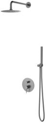 AREZZO design design NOVA falsík alatti zuhanyszett falon belüli egységgel, szálcsiszolt gun metal AR-2160GM (AR-2160GM)