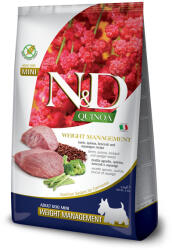 N&D Quinoa Weight Management adult mini száraz kutyaeledel bárány 800g