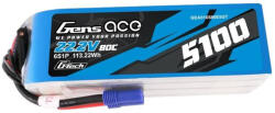 Gens ace G-Tech 5100mAh 80C 22.2V 6S1P Lipo akkumulátor EC5 csatlakozóval (GEA516S80E5GT)
