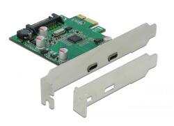 Delock 2x USB 3.2 Gen 1 Type-C bővítő kártya PCIe (90493) (delock90493) (delock90493)