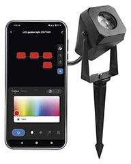 EMOS GoSmart leszúrható LED lámpa, bővítő készlet, fekete ház (1.5W) RGBIC+CCT, IP65, 1 db (ZIW191R)