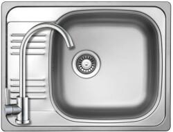 Strong 506001+SAP4-A090 - StrongSinks S1 Odra rozsdamentes mosogató polírozott 503x652 mm +ZEGOR rozsdamentes íves csaptelep szett (506001+SAP4-A090)