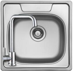 Strong 505997+SAP4-B090 - StrongSinks S1 Tyne rozsdamentes mosogató polírozott 506x506 mm + ZEGOR rozsdamentes szögletes csaptelep szett (505997+SAP4-B090)