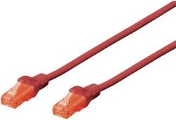 ASSMANN RJ45 Hálózat Csatlakozókábel CAT 6 U/UTP 5.00 m Piros sodort érpár Digitus (DK-1612-050/R) (DK-1612-050/R)