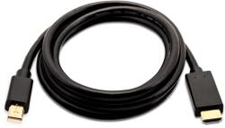 V7 Mini DisplayPort apa - HDMI 1.4 apa Kábel 2m - Fekete (V7MDP2HD-02M-BLK-1E) (V7MDP2HD-02M-BLK-1E)