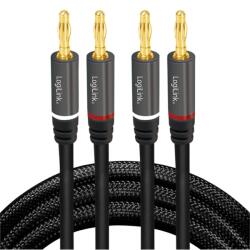 LogiLink 2x Banándugó apa - 2x Banándugó apa Kábel (5m) (4052792054286) (4052792054286)